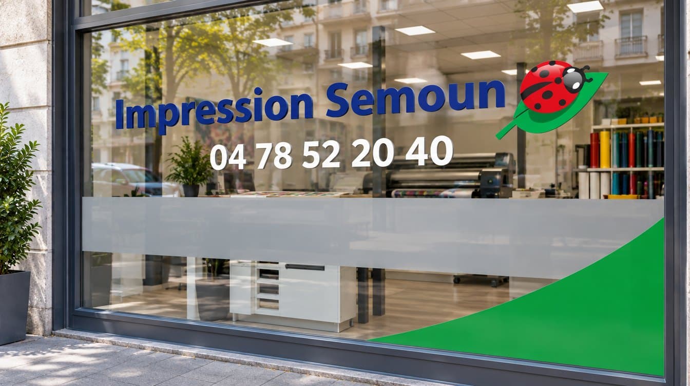 Vitrophanie & adhésifs vitrine imprimés par Impression Semoun à Villeurbanne