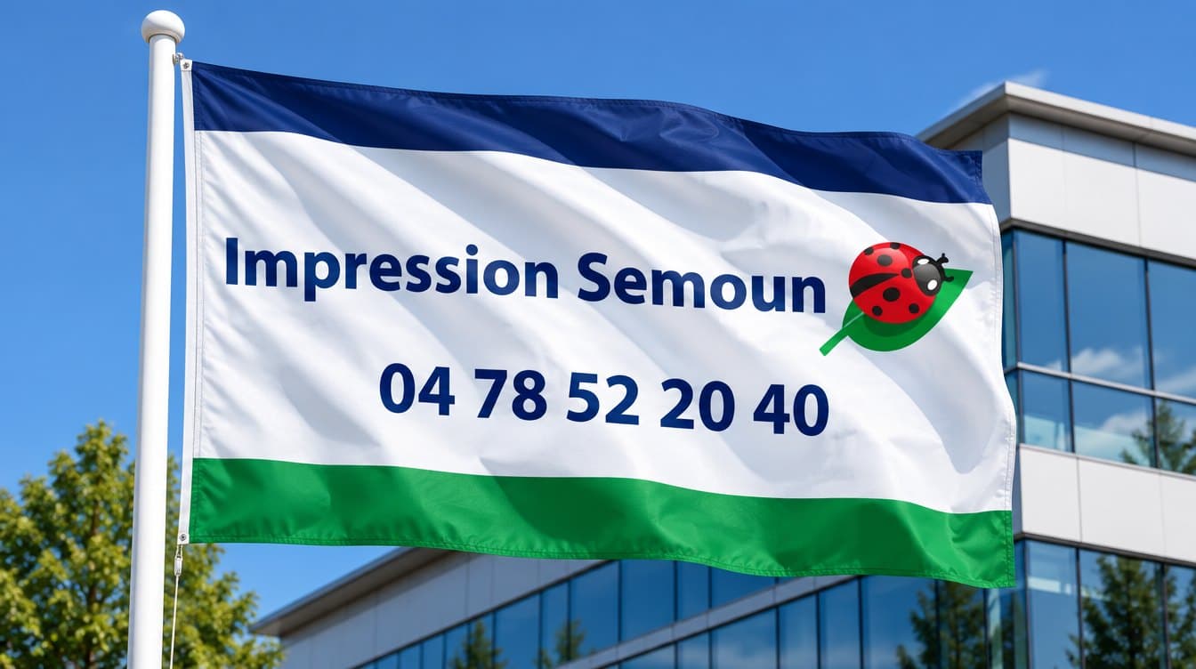 Drapeaux imprimés par Impression Semoun à Villeurbanne