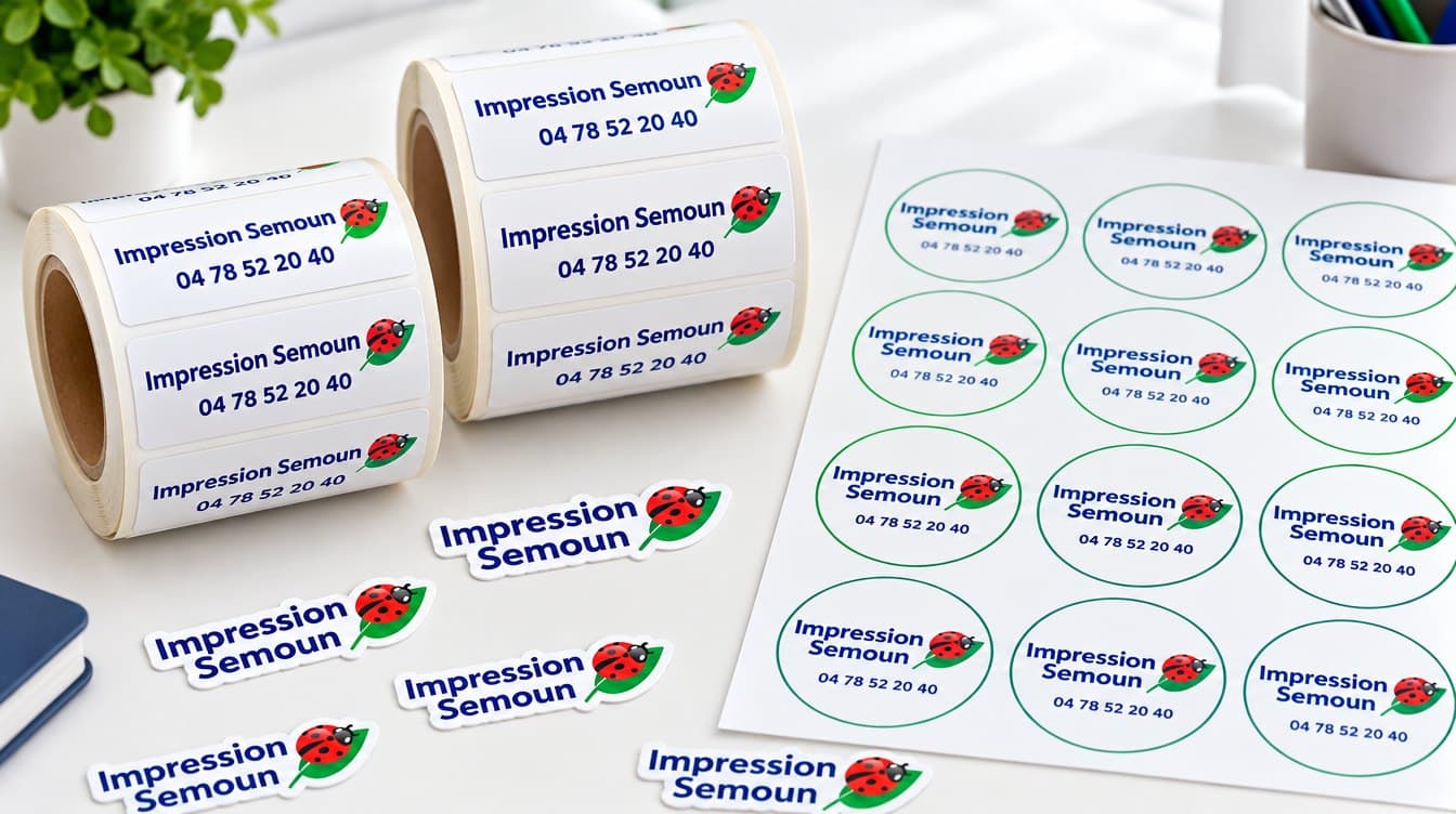 Étiquettes & stickers imprimés par Impression Semoun à Villeurbanne