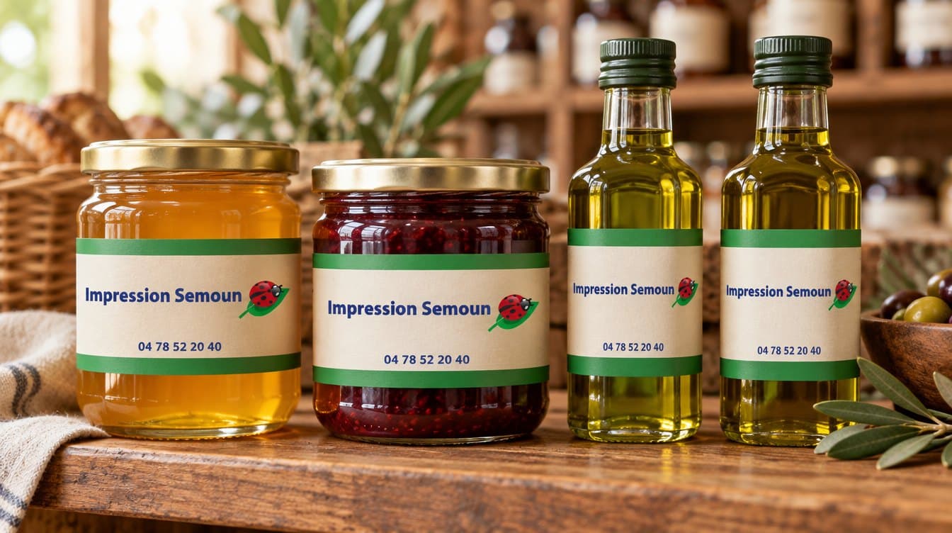 Étiquettes produit imprimés par Impression Semoun à Villeurbanne