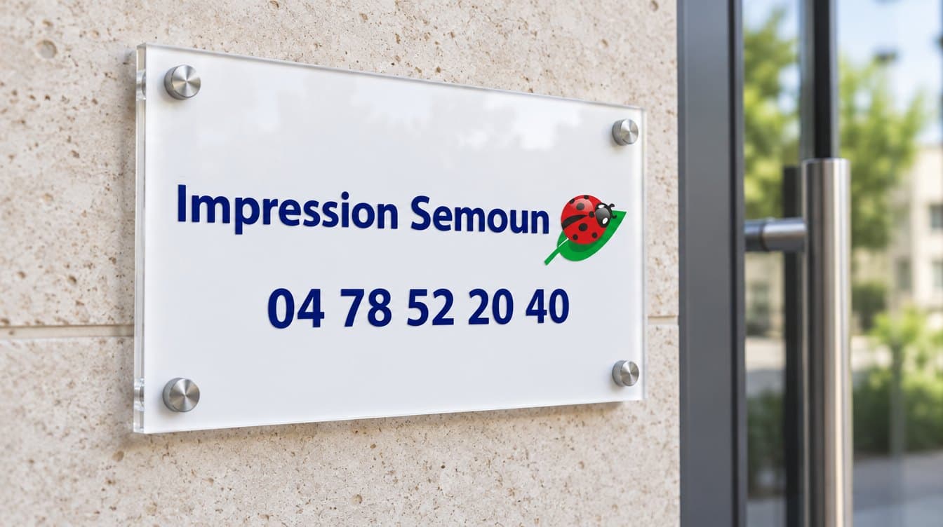 Plaques professionnelles imprimés par Impression Semoun à Villeurbanne