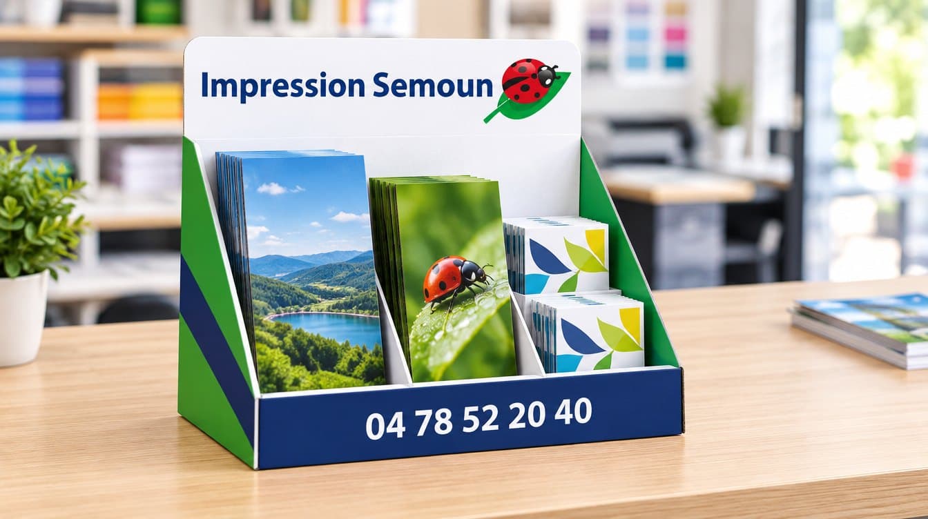 Présentoirs imprimés par Impression Semoun à Villeurbanne