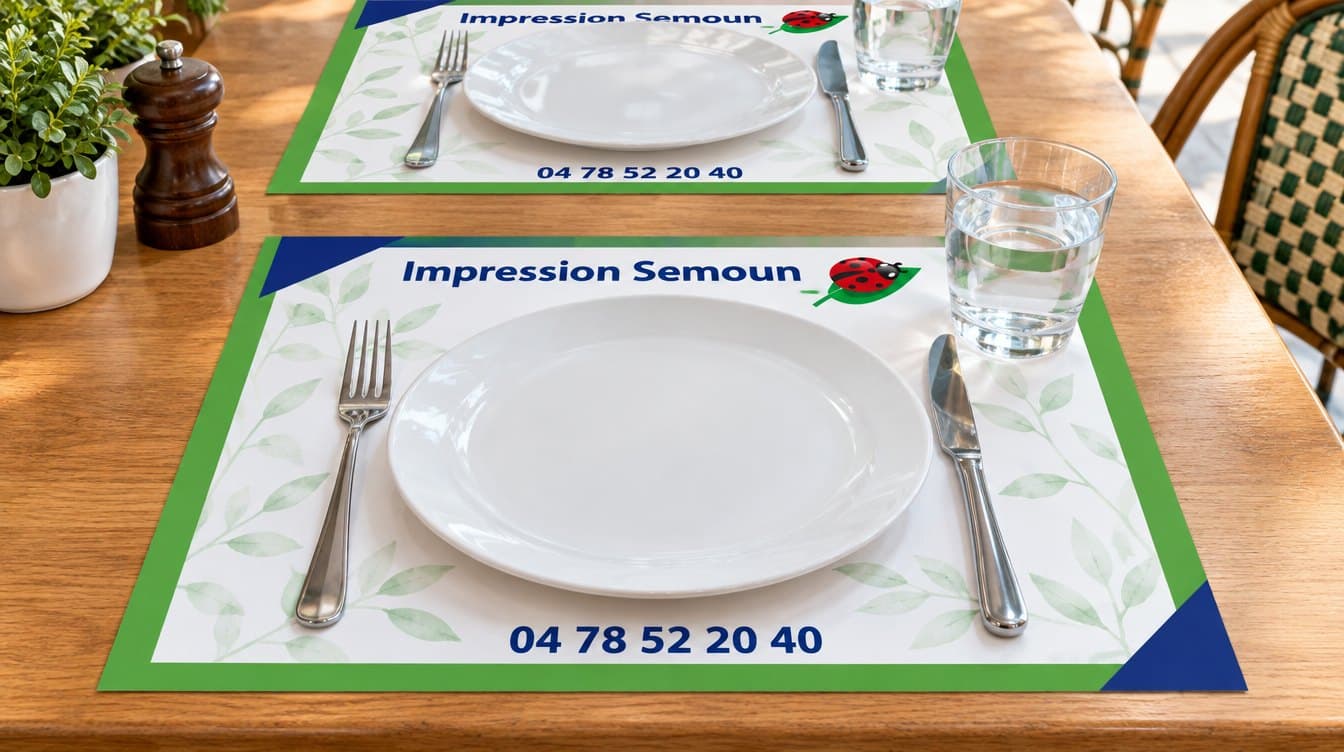 Sets de table imprimés par Impression Semoun à Villeurbanne